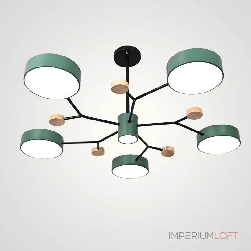 Люстра на штанге MEADE 6 lamps Green Люстра на штанге MEADE 6 lamps Green