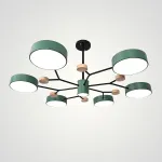 Люстра на штанге MEADE 7 lamps Green