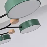 Люстра на штанге MEADE 7 lamps Green