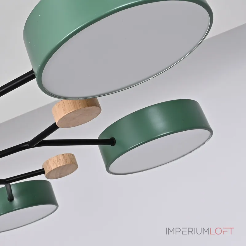 Люстра на штанге MEADE 7 lamps Green