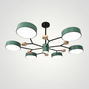 Люстра на штанге MEADE 7 lamps Green