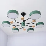 Люстра на штанге MEADE 7 lamps Green