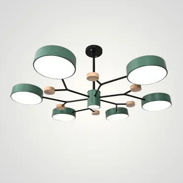 Люстра на штанге MEADE 7 lamps Green