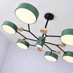 Люстра на штанге MEADE 7 lamps Green