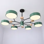 Люстра на штанге MEADE 7 lamps Green