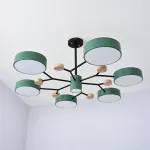 Люстра на штанге MEADE 7 lamps Green