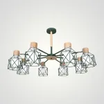 Потолочная люстра CORF B3 Green 8 lamps