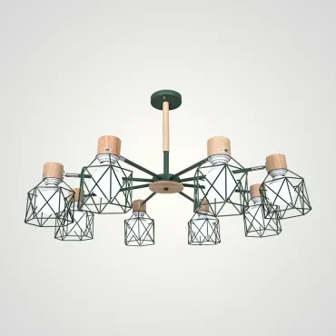 Потолочная люстра CORF B3 Green 8 lamps