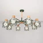 Потолочная люстра CORF B3 Green 8 lamps