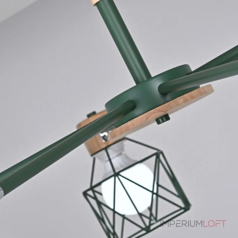 Потолочная люстра CORF B3 Green 6 lamps