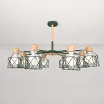 Потолочная люстра CORF B3 Green 8 lamps