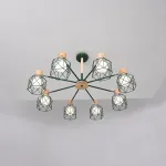 Потолочная люстра CORF B3 Green 8 lamps