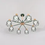 Потолочная люстра CORF B3 Green 8 lamps