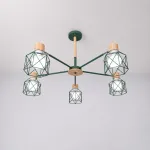Потолочная люстра CORF B3 Green 5 lamps