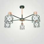 Потолочная люстра CORF B3 Green 5 lamps