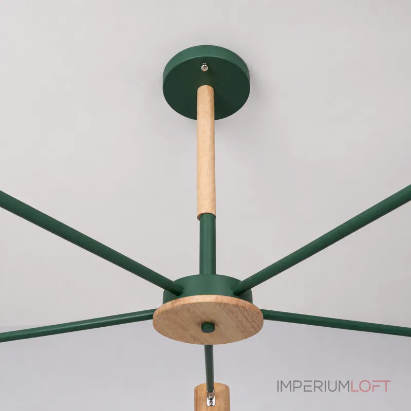 Потолочная люстра CORF B3 Green 5 lamps
