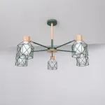 Потолочная люстра CORF B3 Green 5 lamps