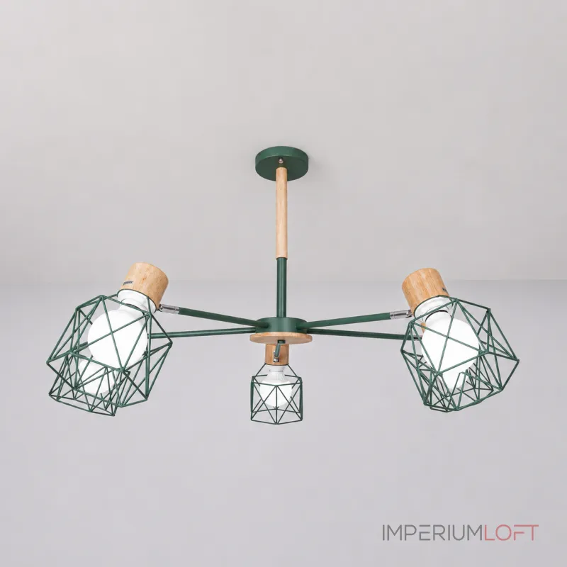 Потолочная люстра CORF B3 Green 5 lamps