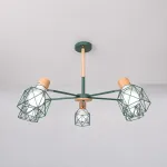 Потолочная люстра CORF B3 Green 5 lamps