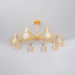 Потолочная люстра CORF B3 Yellow 8 lamps