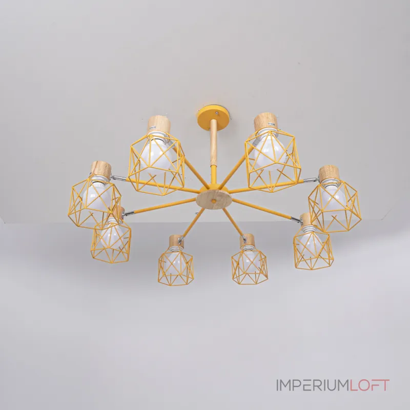 Потолочная люстра CORF B3 Yellow 8 lamps