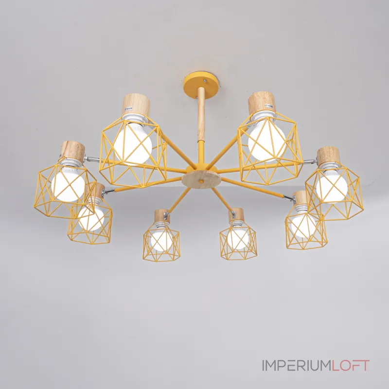 Потолочная люстра CORF B3 Yellow 8 lamps