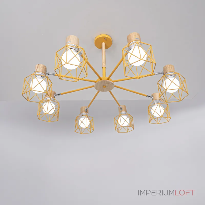 Потолочная люстра CORF B3 Yellow 8 lamps