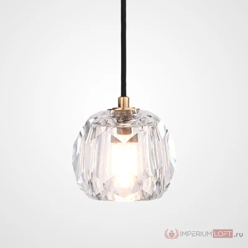 Подвесной светильник Boule De Cristal Single Rod Pendant Brass от ImperiumLoft