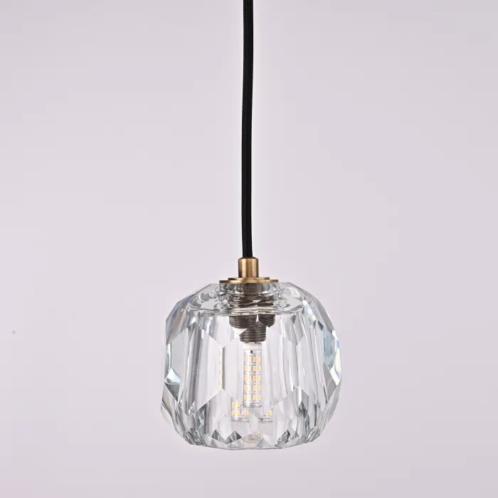 Подвесной светильник Boule De Cristal Single Rod Pendant Brass от ImperiumLoft