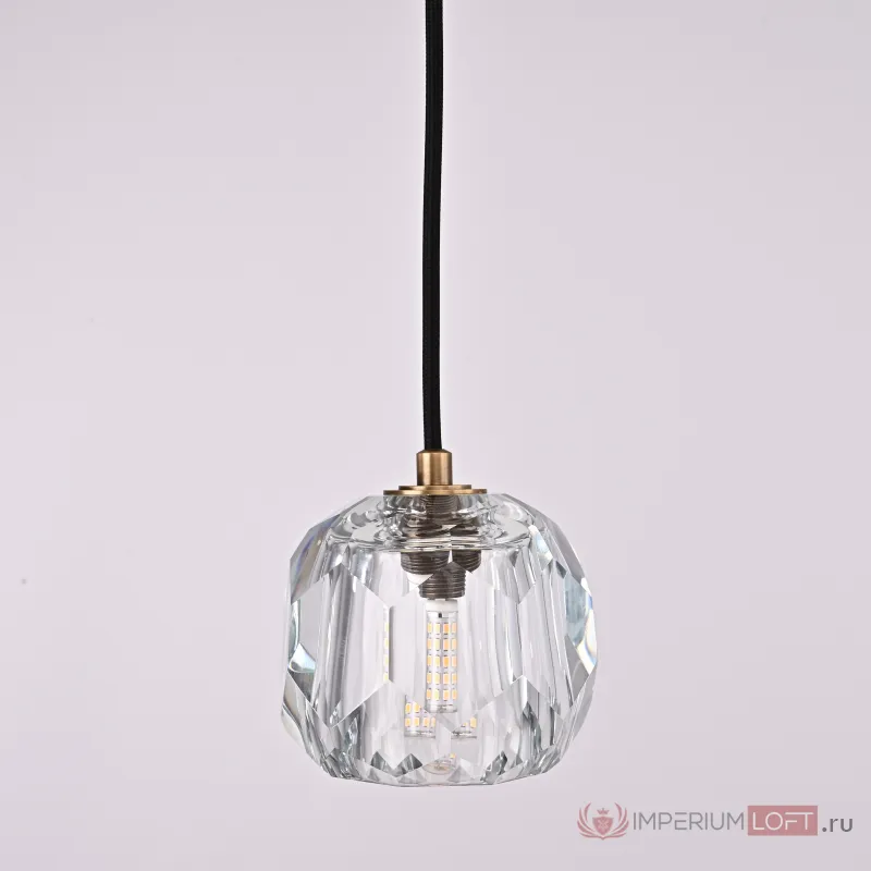 Подвесной светильник Boule De Cristal Single Rod Pendant Brass от ImperiumLoft