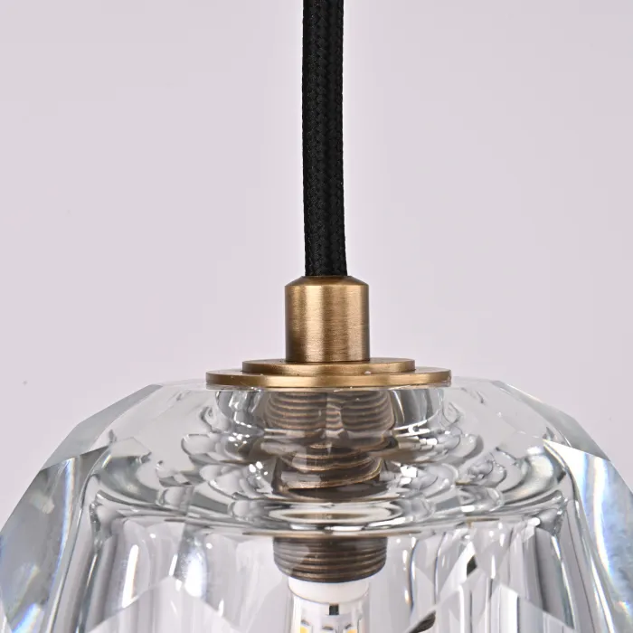 Подвесной светильник Boule De Cristal Single Rod Pendant Brass от ImperiumLoft