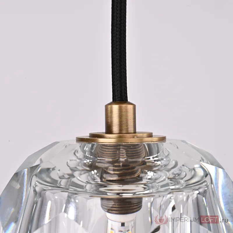 Подвесной светильник Boule De Cristal Single Rod Pendant Brass от ImperiumLoft