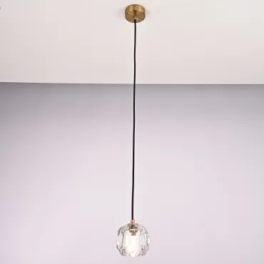 Подвесной светильник Boule De Cristal Single Rod Pendant Brass от ImperiumLoft