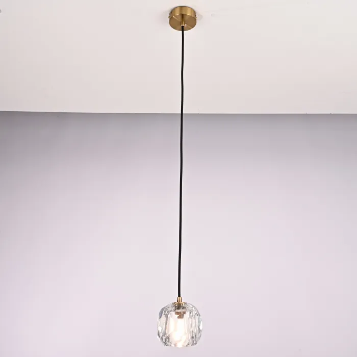 Подвесной светильник Boule De Cristal Single Rod Pendant Brass от ImperiumLoft