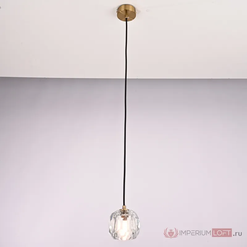 Подвесной светильник Boule De Cristal Single Rod Pendant Brass от ImperiumLoft