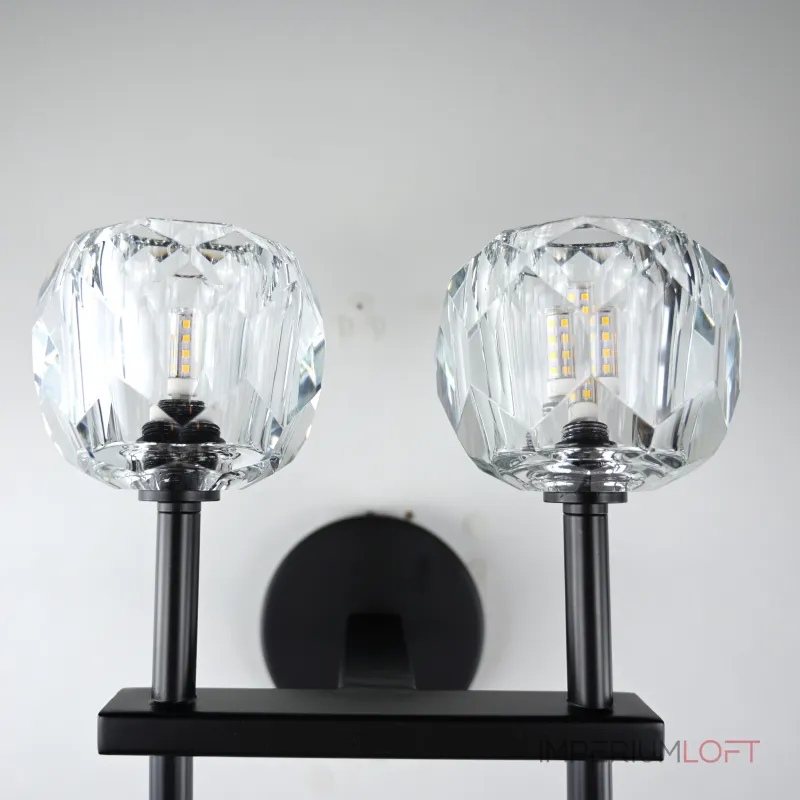 Бра Boule de Cristal Double Sconce Brass Черный от ImperiumLoft Бра Boule de Cristal Double Sconce Brass Черный от ImperiumLoft