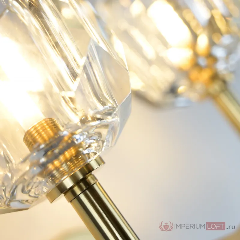 Бра Boule de Cristal Double Sconce Brass от ImperiumLoft
