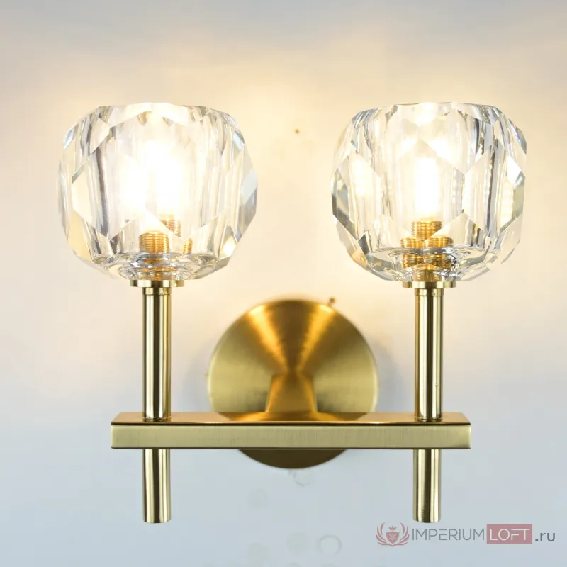 Бра Boule de Cristal Double Sconce Brass от ImperiumLoft