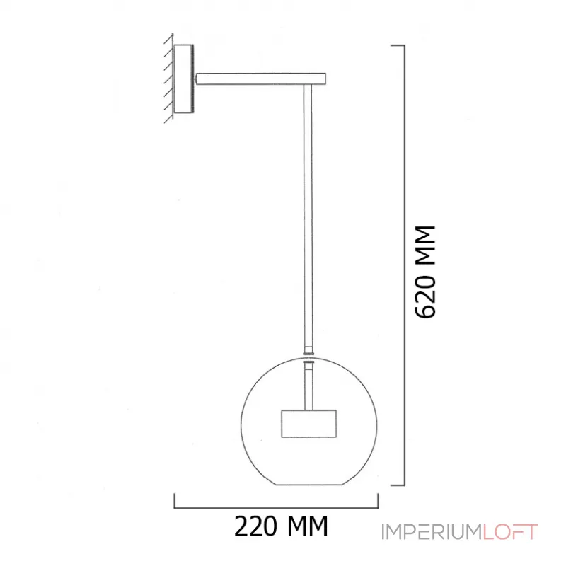 Настенный светильник BUBBLE B WALL Black от ImperiumLoft