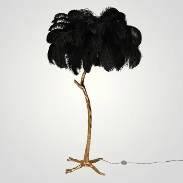 Торшер страусиные перья Feather Lamp A MODERN GRAND TOUR черный