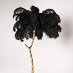 Торшер страусиные перья Feather Lamp A MODERN GRAND TOUR черный