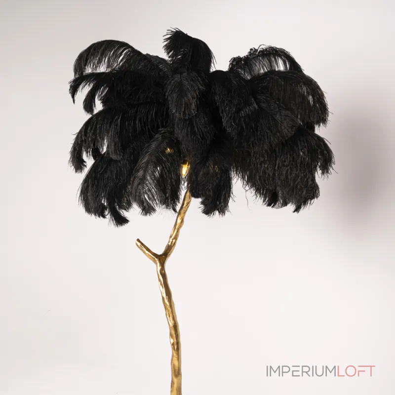 Торшер страусиные перья Feather Lamp A MODERN GRAND TOUR черный