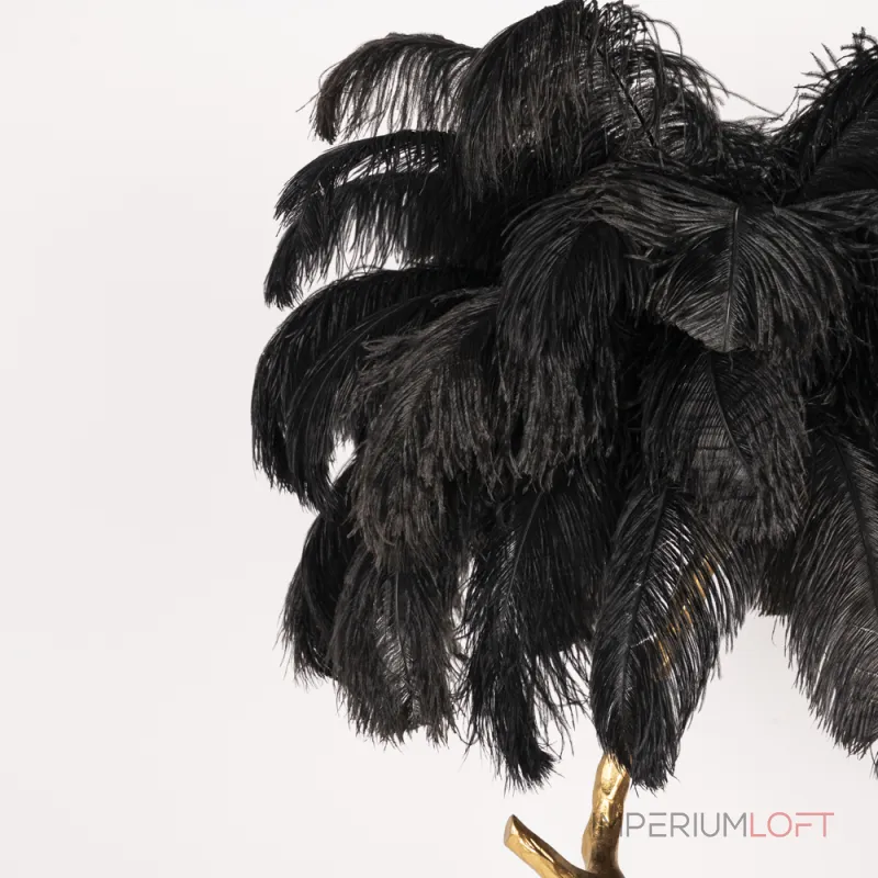 Торшер страусиные перья Feather Lamp A MODERN GRAND TOUR черный