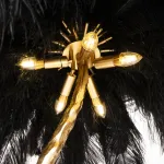 Торшер страусиные перья Feather Lamp A MODERN GRAND TOUR черный