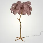 Торшер страусиные перья Feather Lamp A MODERN GRAND TOUR розовый