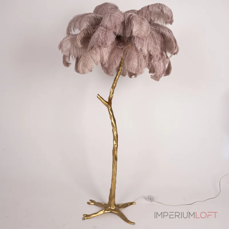 Торшер страусиные перья Feather Lamp A MODERN GRAND TOUR розовый