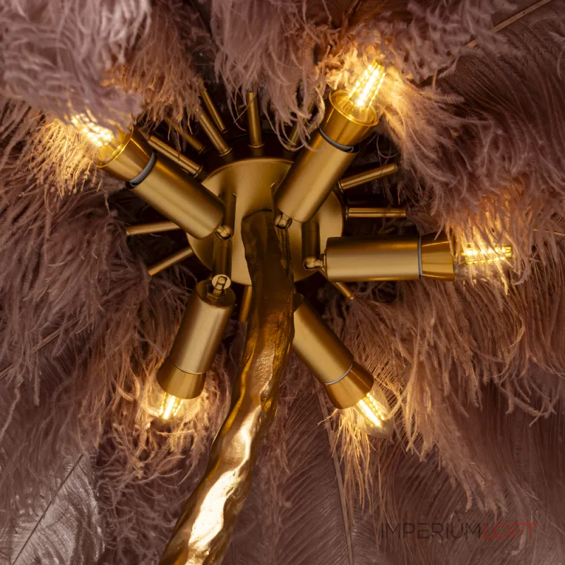 Торшер страусиные перья Feather Lamp A MODERN GRAND TOUR розовый