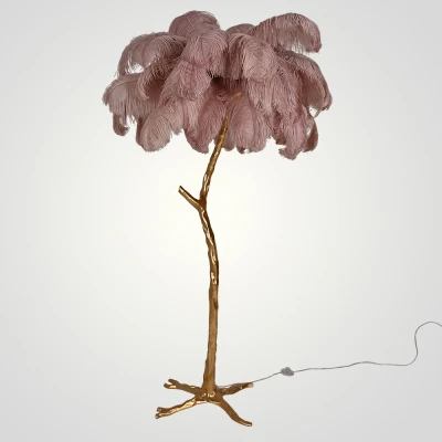 Торшер страусиные перья Feather Lamp A MODERN GRAND TOUR розовый Торшер страусиные перья Feather Lamp A MODERN GRAND TOUR розовый