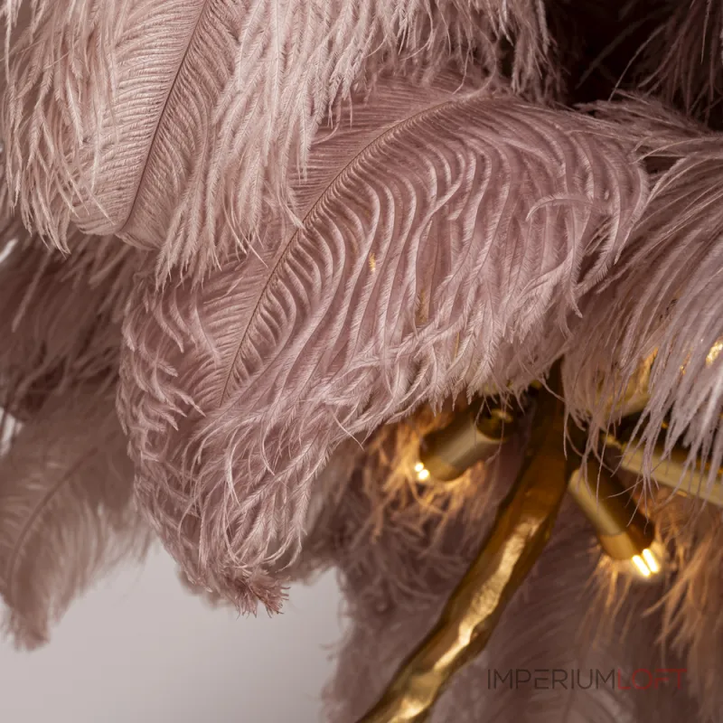 Торшер страусиные перья Feather Lamp A MODERN GRAND TOUR розовый