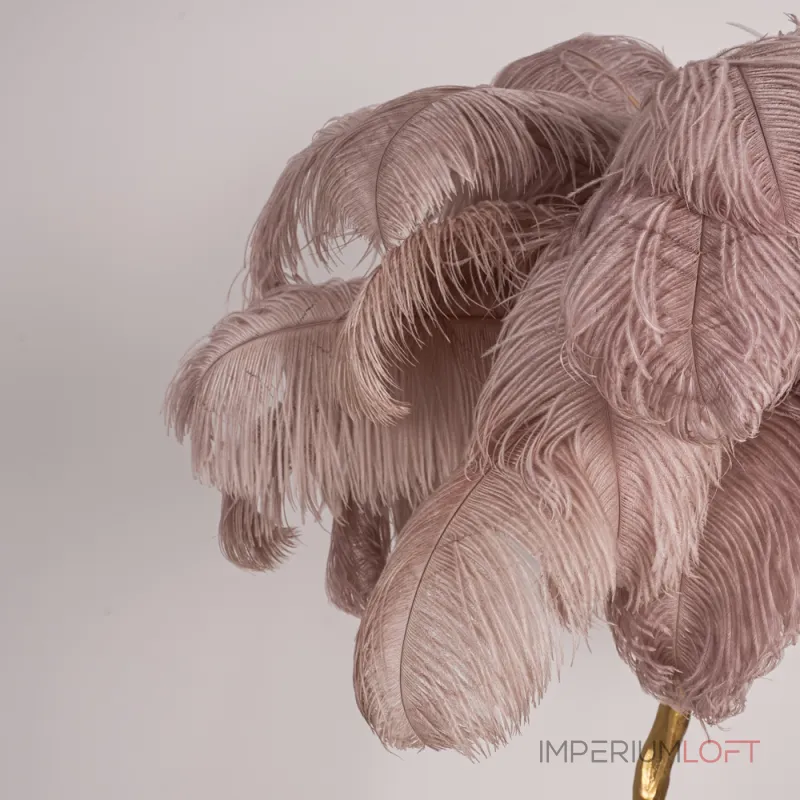 Торшер страусиные перья Feather Lamp A MODERN GRAND TOUR розовый